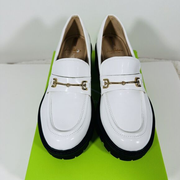 Sam Edelman Tully White Box Slip On Chunky Lug Sole Leather Loafers Sz 7 NWB - Picture 7 of 14